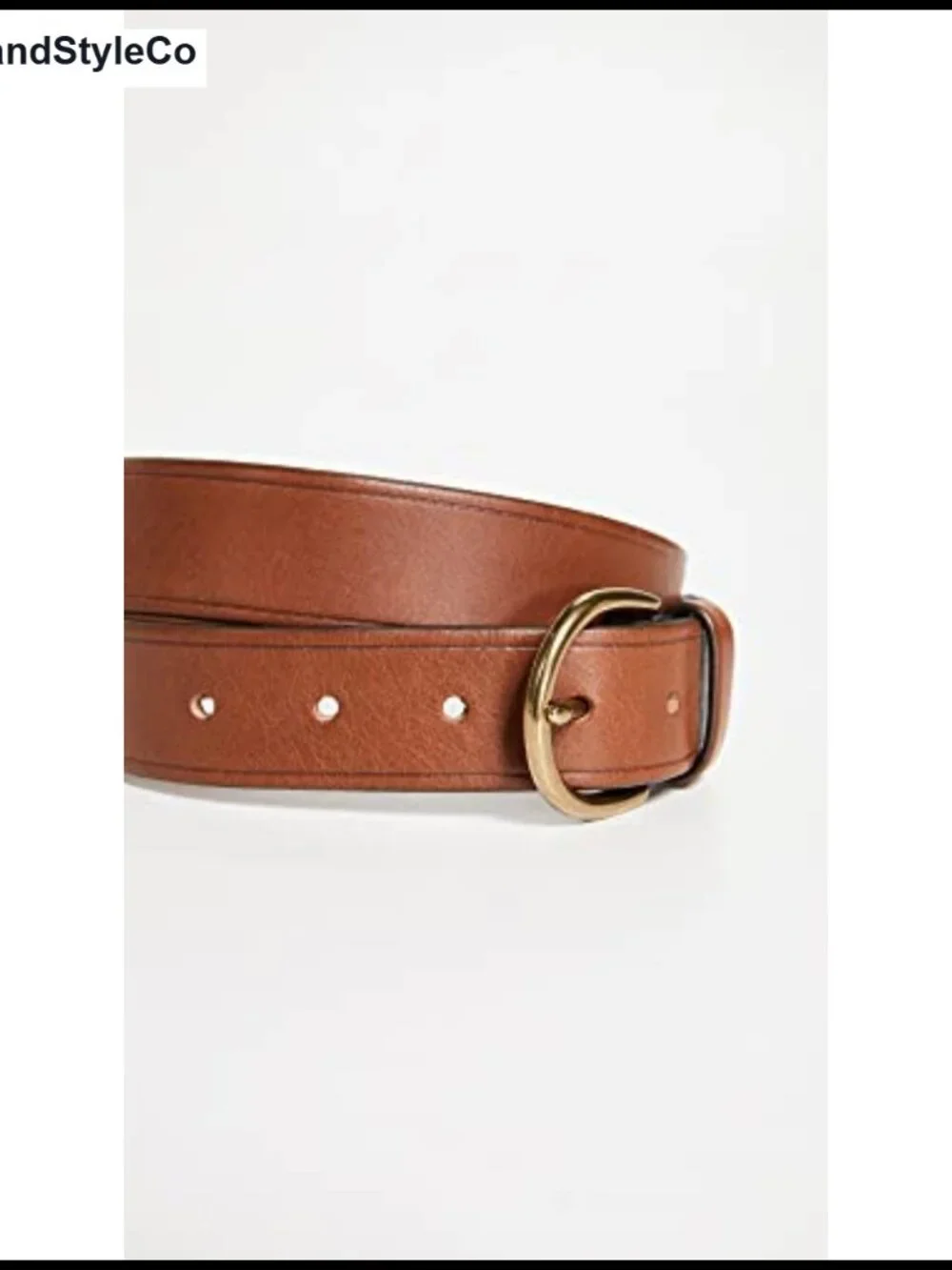 Women's Perfect Leather Belt Medium Gold-Tone Buckle Adjustable